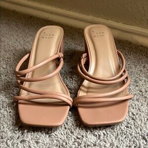 A New Day Women's Blush Strappy Heels